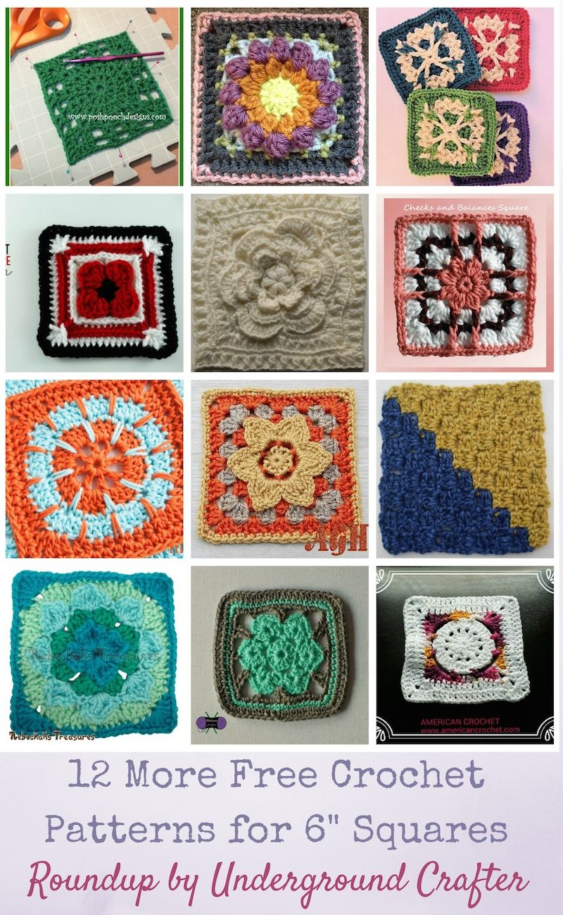 12 Granny Square Crochet Pattern 12 Free Crochet Patterns For 6 Granny Squares Grannies Squares