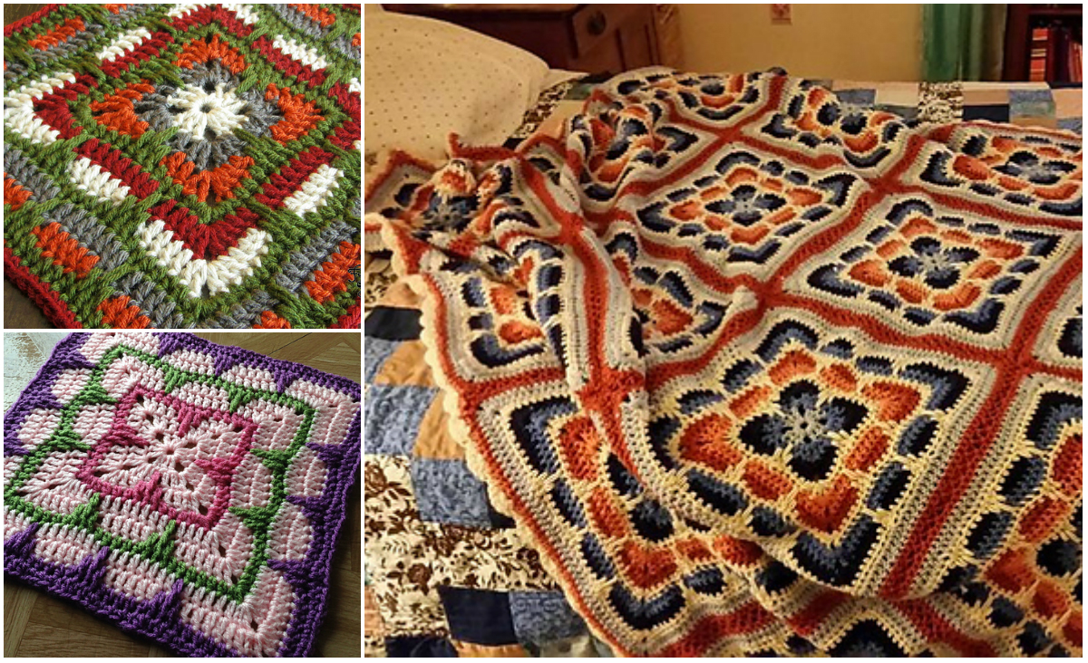 12 Granny Square Crochet Pattern Easy Larksfoot Inspired 12 Granny Square Free Pattern