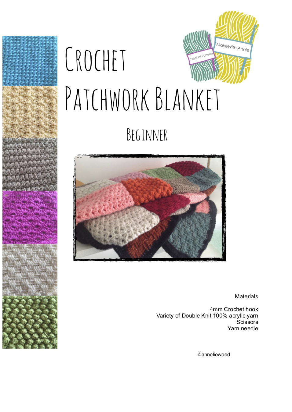 4Mm Crochet Hook Patterns Crochet Patchwork Blanket