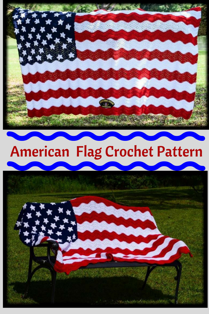 American Flag Crochet Pattern American Flag A Soldiers Pride Afghan Make This Afghan With This
