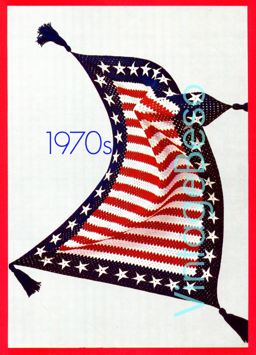 American Flag Crochet Pattern Easy Crochet Pattern Vintage 1970s Stars And Bars Afghan