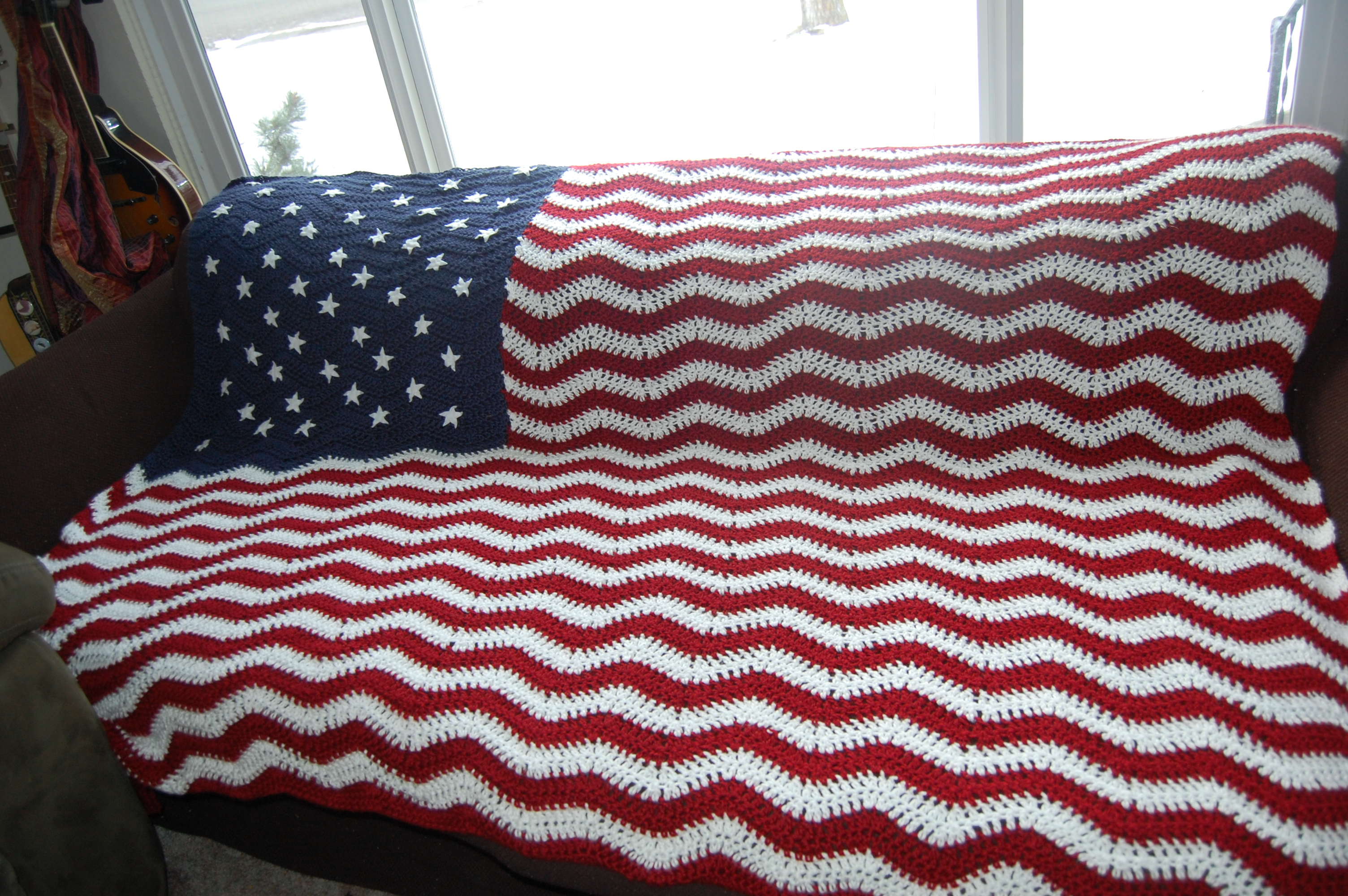 American Flag Crochet Pattern Every Heart Beats True For The Red White And Blue Knittybutton
