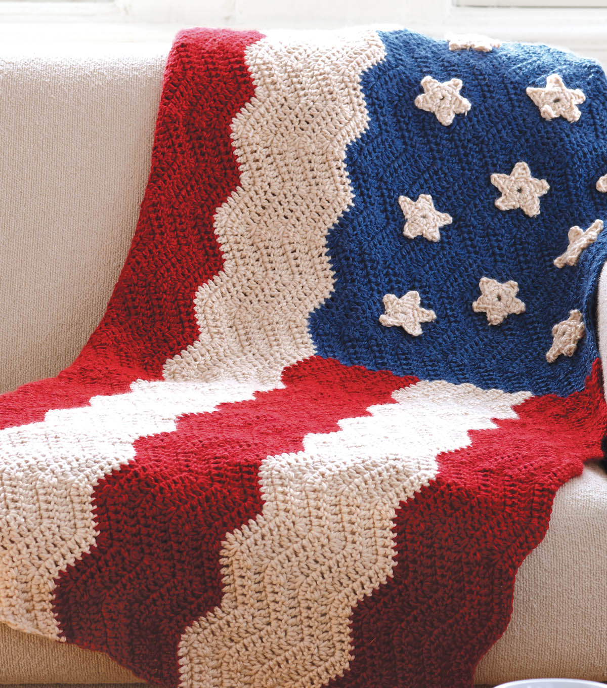American Flag Crochet Pattern Heartland Flag Afghan Joann