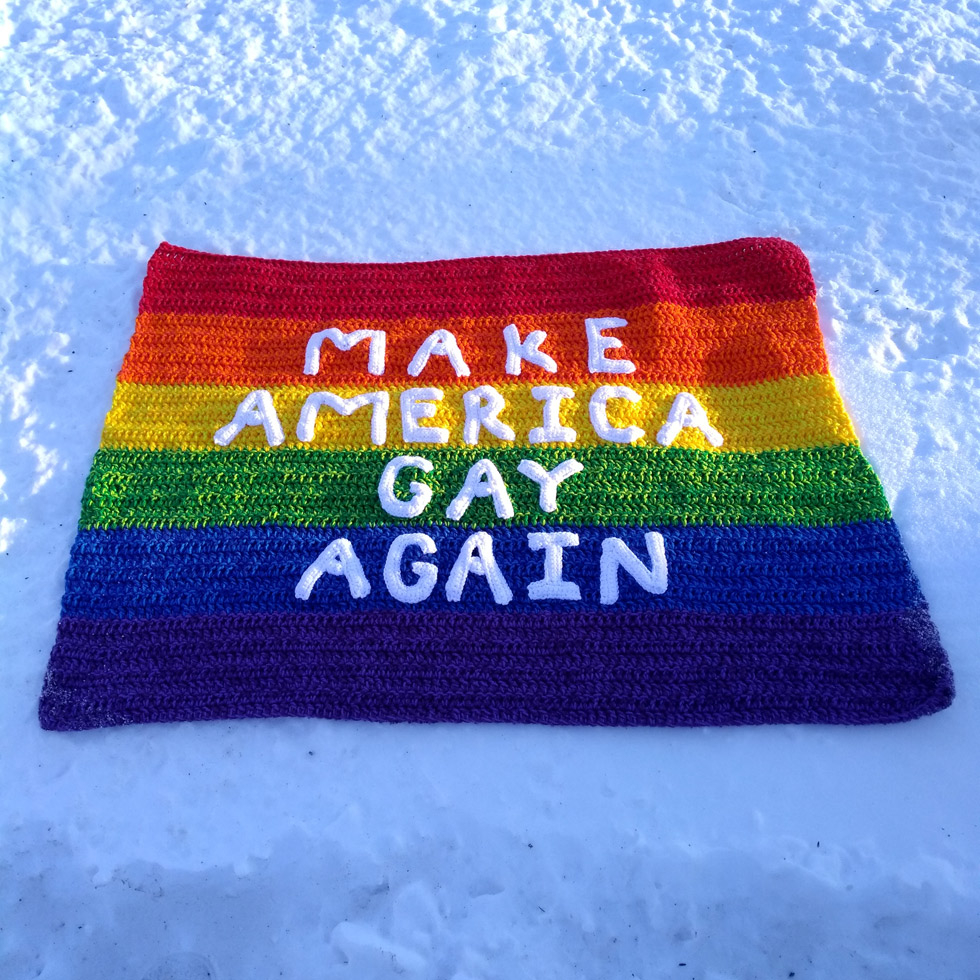 American Flag Crochet Pattern Make America Gay Again Crochet Flag Pattern Hi Jenny Brown