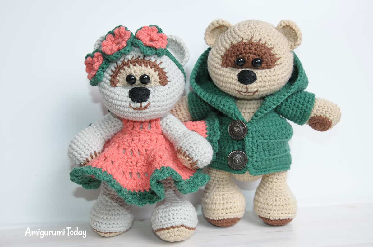 Amigurumi Bear Crochet Pattern Honey Teddy Bears In Love Crochet Pattern Amigurumi Today