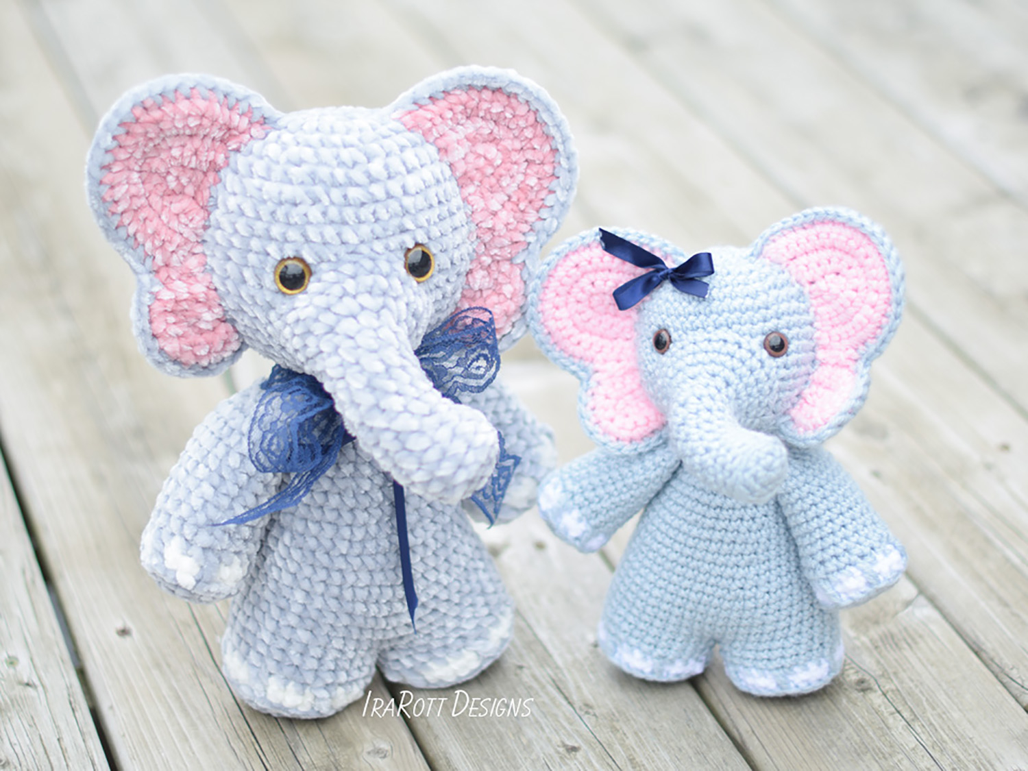 Amigurumi Crochet Patterns Josefina And Jeffery Chub Little Elephants Pdf Crochet Pattern