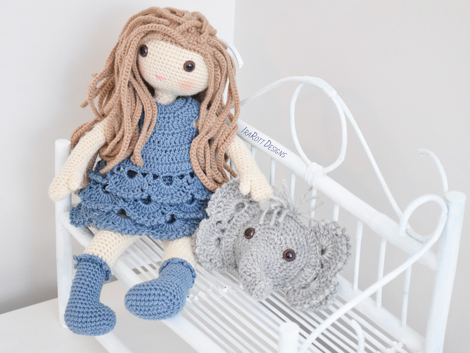 Amigurumi Crochet Patterns Josefina Doll And Jeffery Elephant Pillow Pdf Crochet Pattern