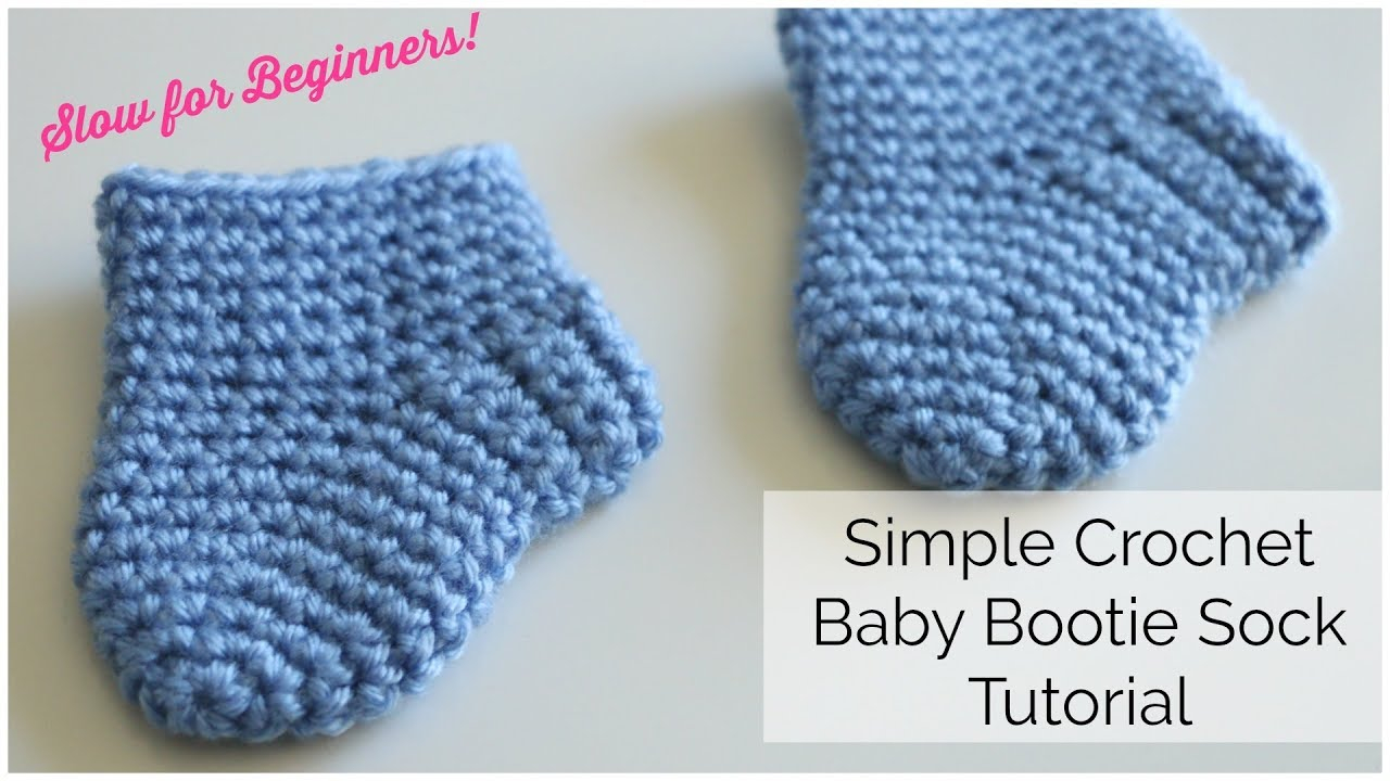Baby Bootie Crochet Pattern Crochet Ba Bootie Socks Tutorial Slow For Beginners Youtube
