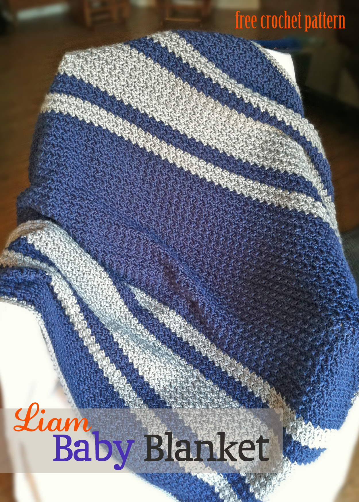 Baby Boy Crochet Blanket Patterns Liam Ba Blanket Free Crochet Pattern