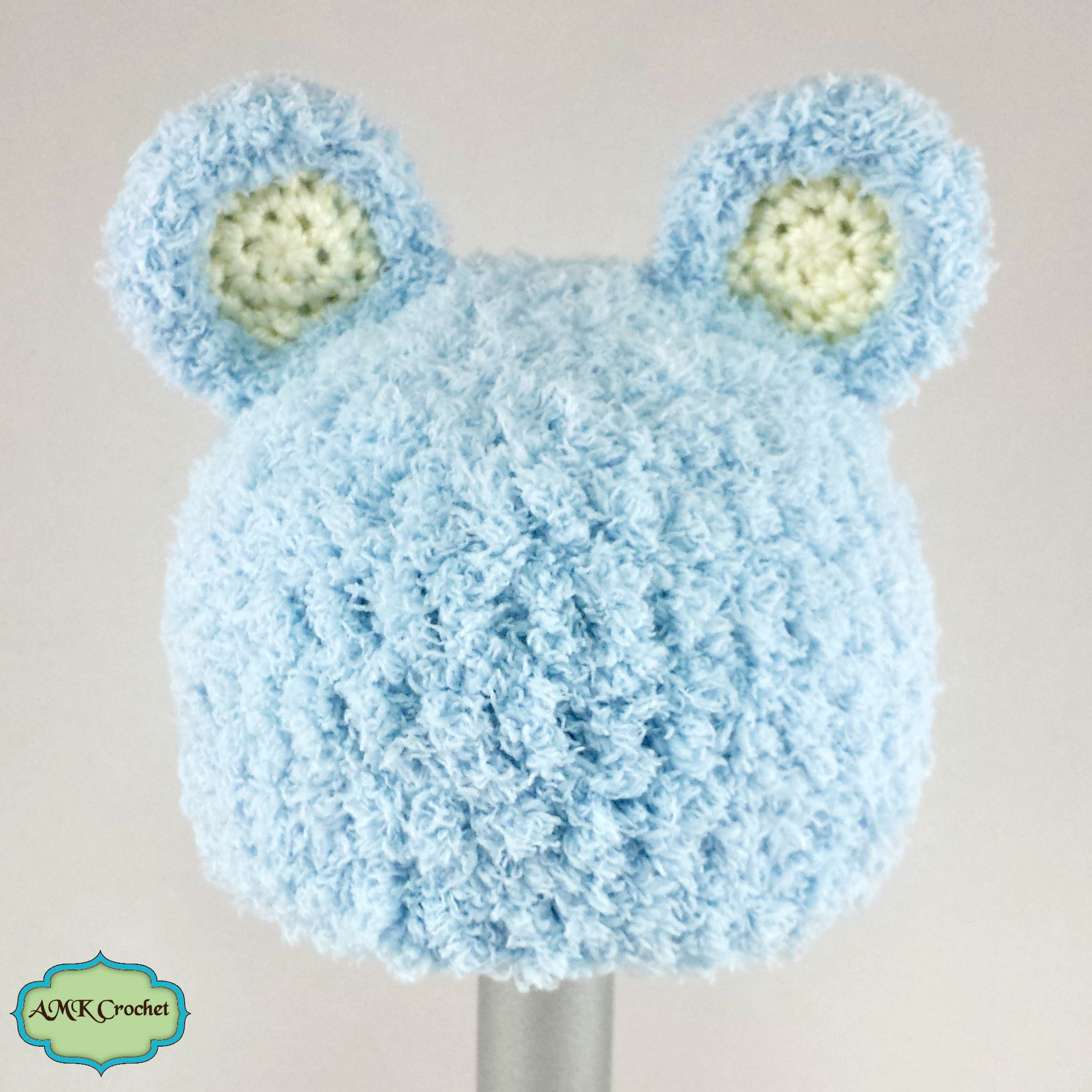 Baby Boy Crochet Hats Free Pattern Free Crochet Newborn Bear Hat Pattern Amk Crochet