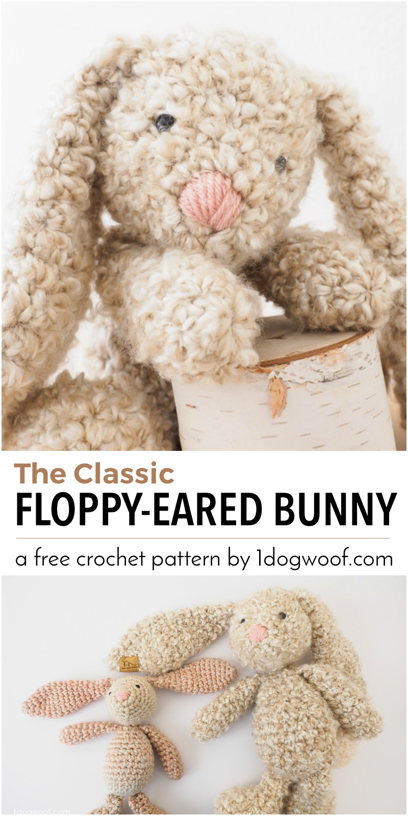 Baby Bunny Crochet Pattern Classic Stuffed Bunny Crochet Pattern For Easter One Dog Woof
