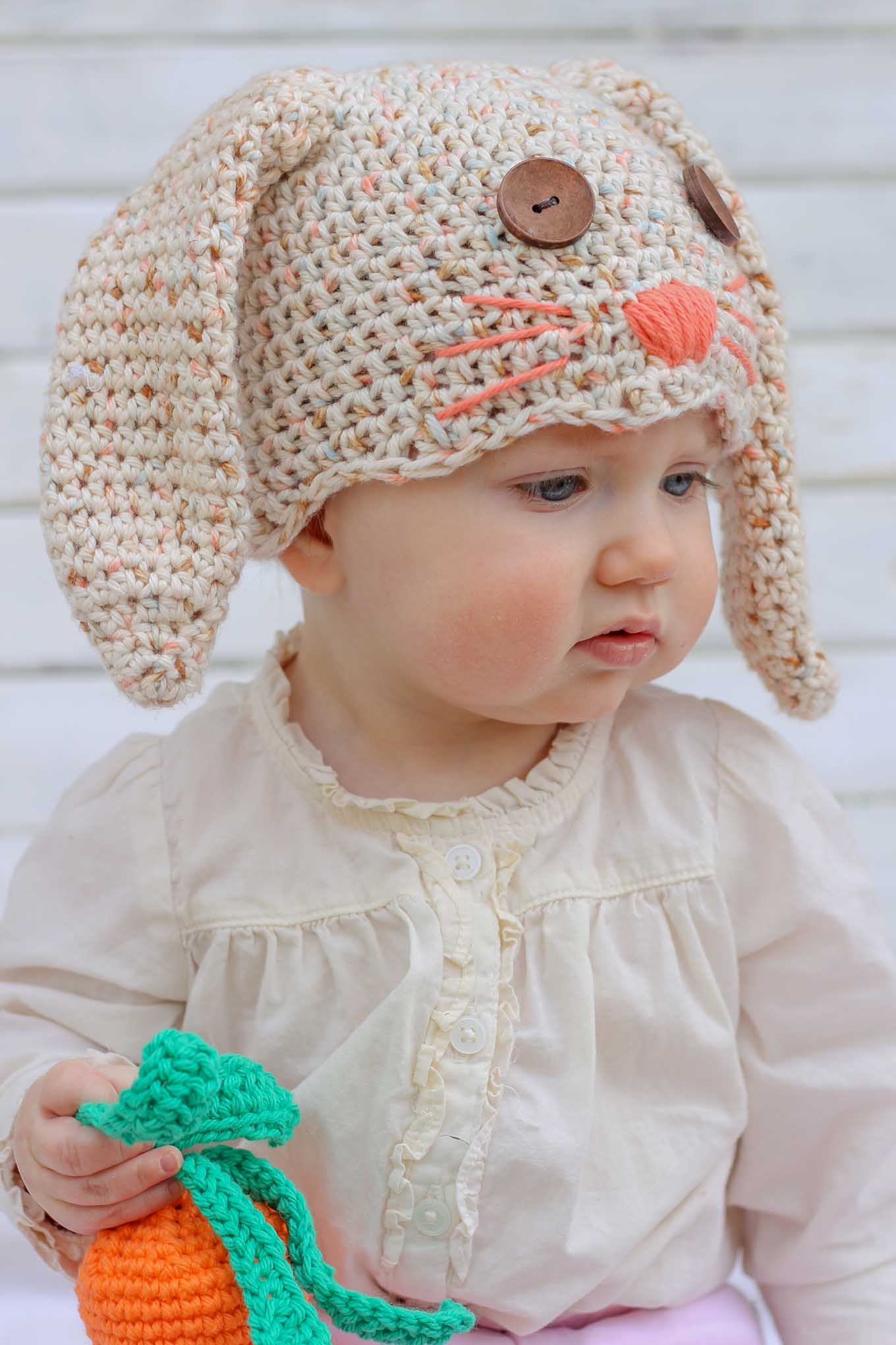 Baby Bunny Crochet Pattern Free Crochet Bunny Hat Pattern Newborn Toddler Make Do Crew