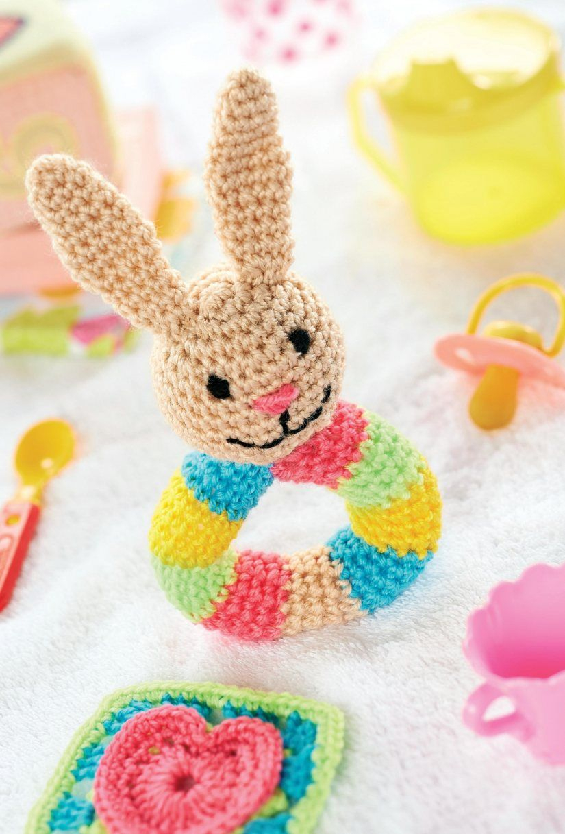 Baby Bunny Crochet Pattern Free Crochet Pattern For Ba Bunny Rattle Crafts Pinterest