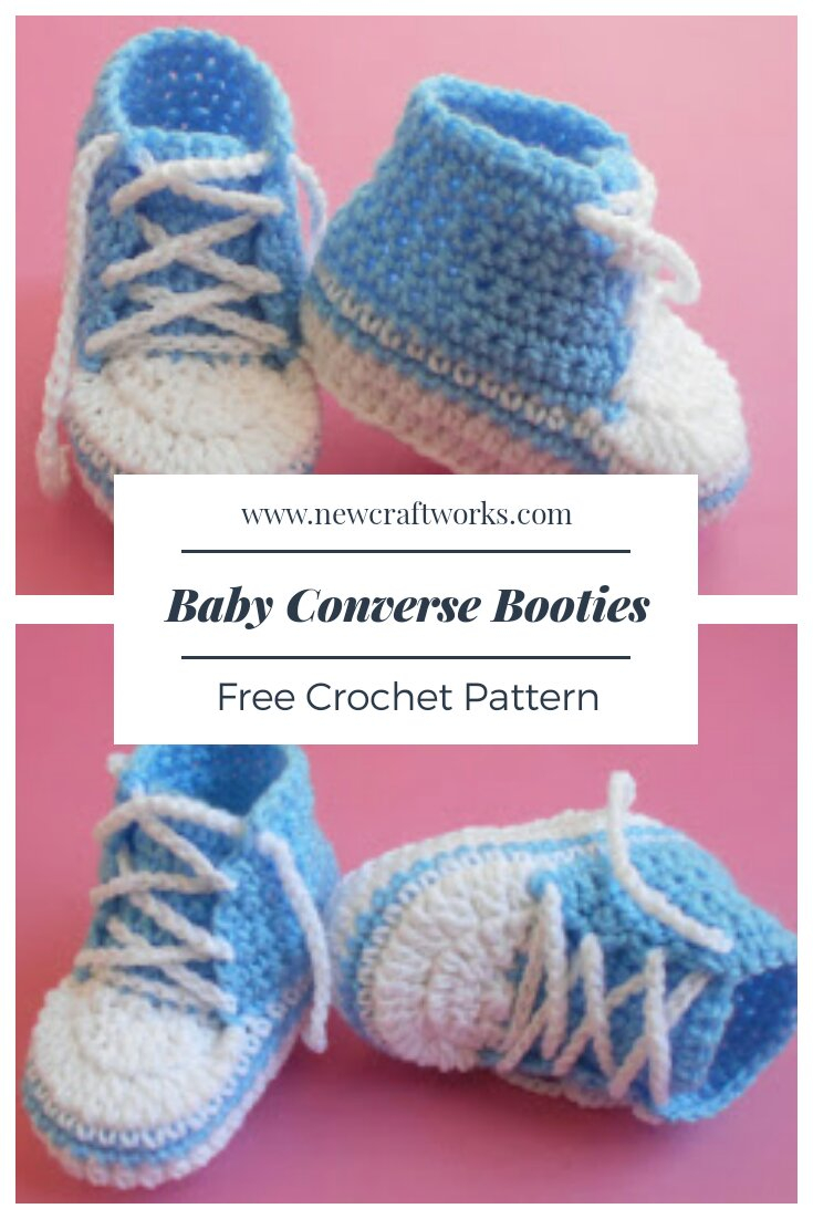 Baby Converse Crochet Pattern Ba Converse Booties Free Crochet Pattern New Craft Works