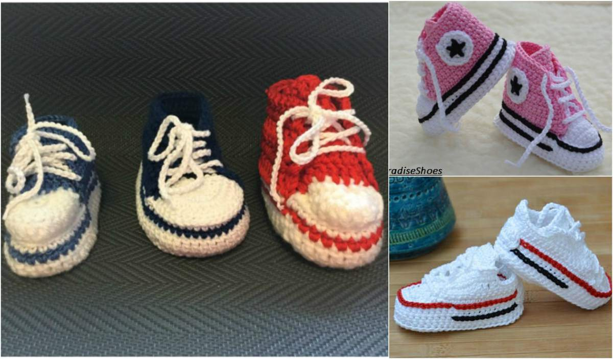 Baby Converse Crochet Pattern Converse Sneaker Styled Ba Booties Crochet Patterns Free Your