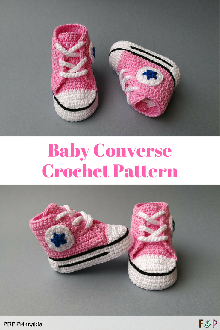 Baby Converse Crochet Pattern Crochet Pattern Converse All Star Crochet Ba Shoes Ba Booties