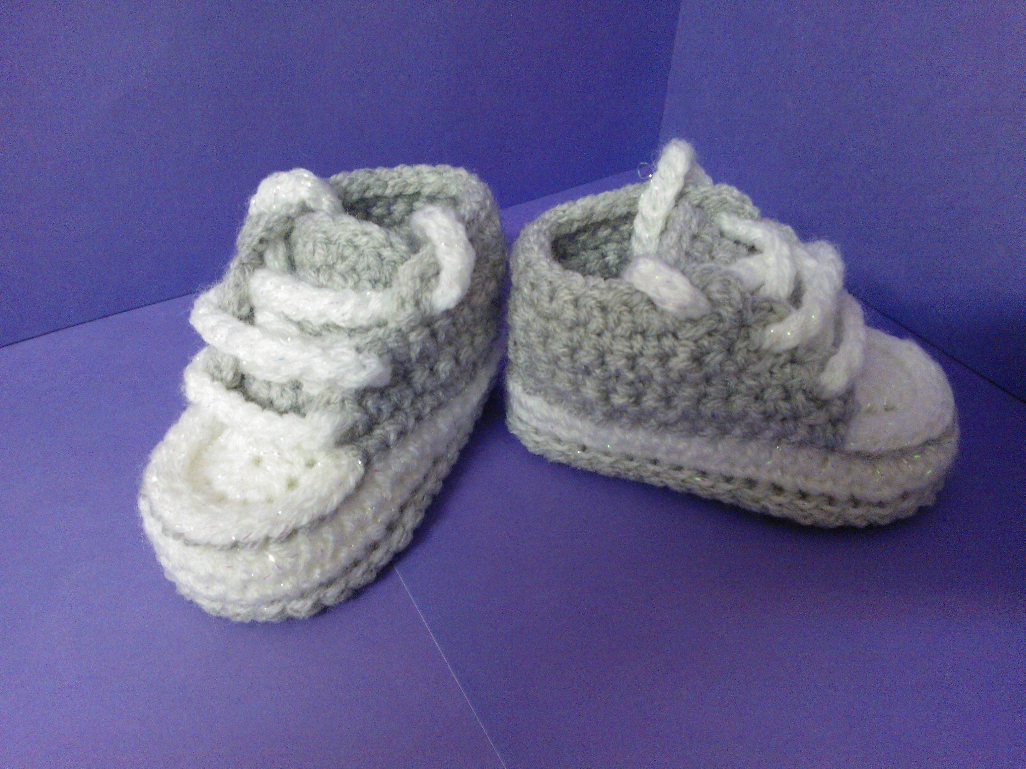 Baby Converse Crochet Pattern How To Crochet My Easy New Born Ba Converse Style Slippers Is A