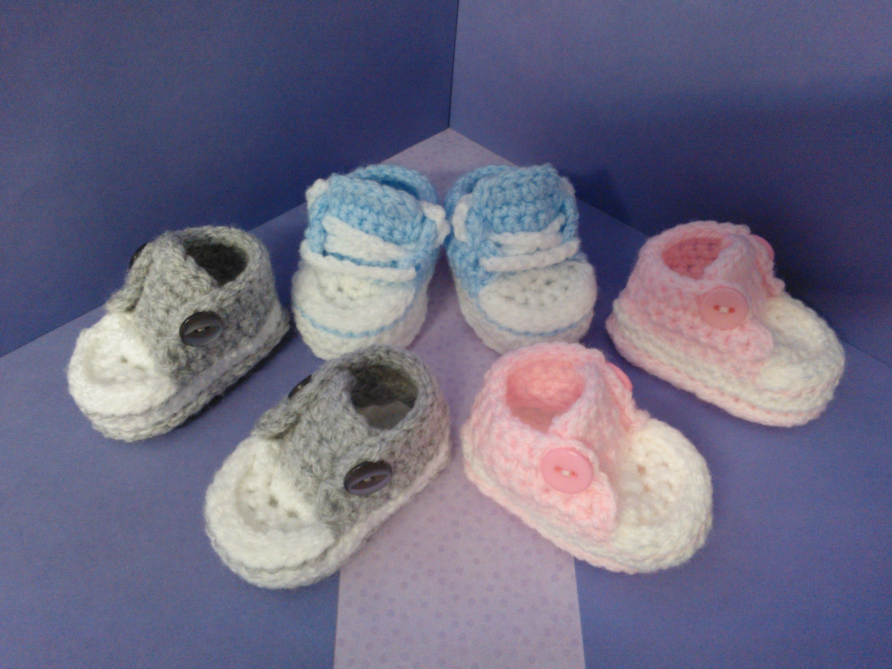Baby Converse Crochet Pattern Knitting Patterns Slippers How To Crochet My Easy Petite Ba
