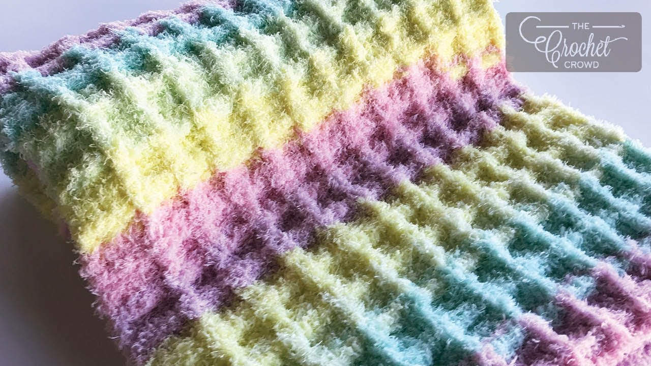 Baby Crochet Blanket Patterns Crochet Waffle Stitch Easy Ba Blanket Youtube