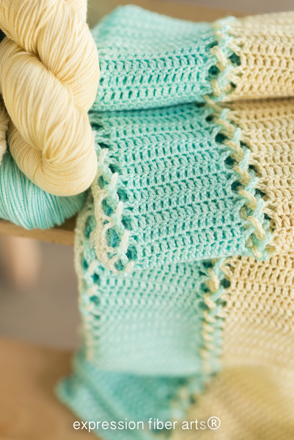 Baby Crochet Blanket Patterns Ocean Inspired Crochet Ba Blanket Pattern Expression Fiber Arts