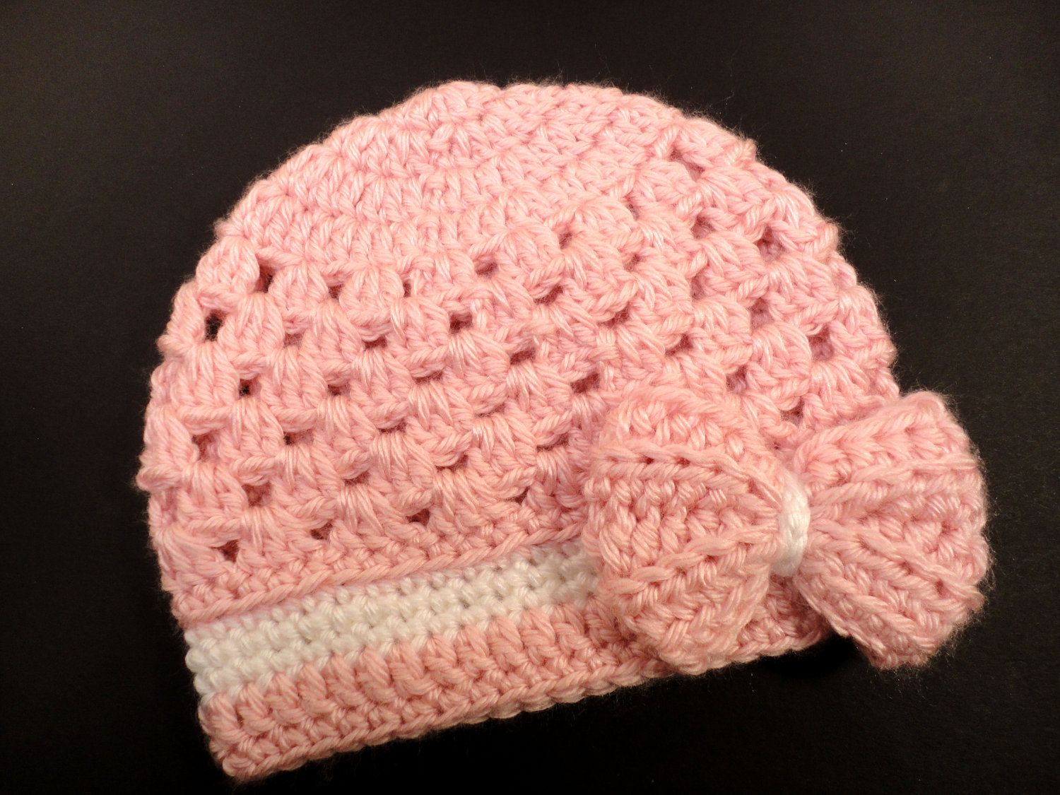 Baby Crochet Hat Pattern Crochet Hat Pattern Ba Newborn To 3 Years Sassy Bow Permission To