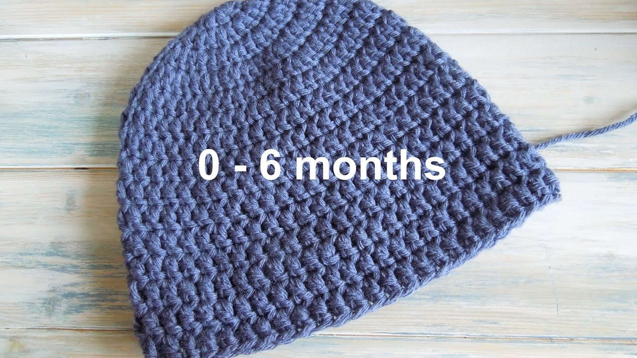 Baby Crochet Hat Pattern Crochet How To Crochet A Simple Ba Beanie For 0 6 Months Youtube