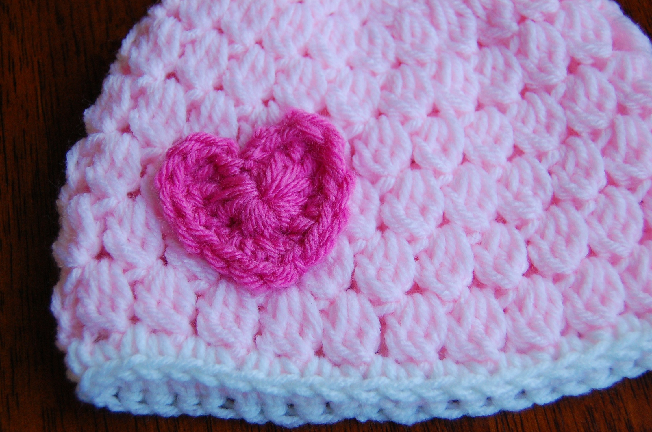 Baby Crochet Hat Pattern Free Girls Crochet Hat Pattern With Heart