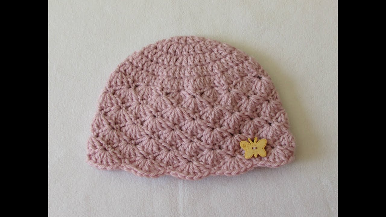 Baby Crochet Hat Pattern How To Crochet A Cute Ba Girls Hat For Beginners Youtube