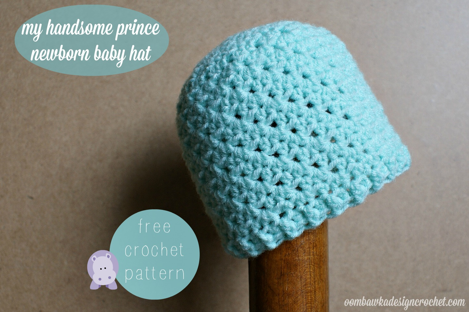 Baby Crochet Hat Pattern My Handsome Prince Newborn Ba Hat Pattern Oombawka Design Crochet
