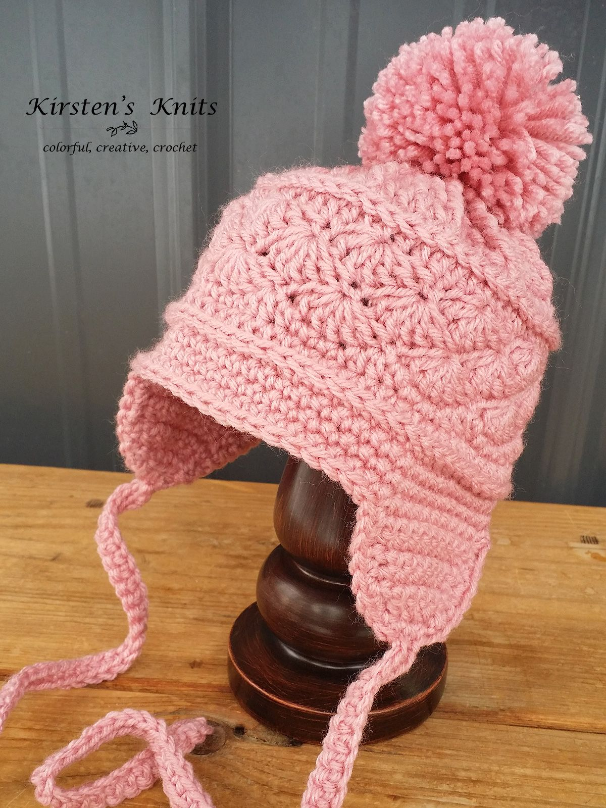 Baby Crochet Hat Pattern Pattern La Vie En Rose Earflap Hat Crochet Preemienewborn