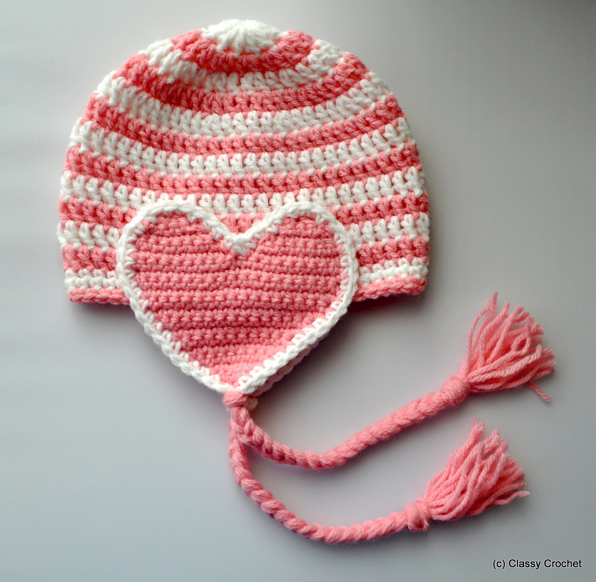 Baby Earflap Hat Crochet Pattern Free Free Pattern Crochet Valentine Heart Earflap Hat Classy Crochet