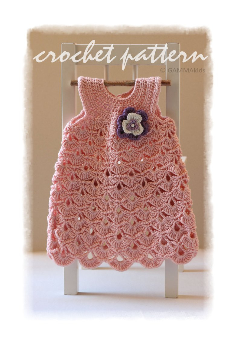 Baby Girl Crochet Patterns Ba Crochet Pattern Baptism Ba Girl Dress Pattern Etsy