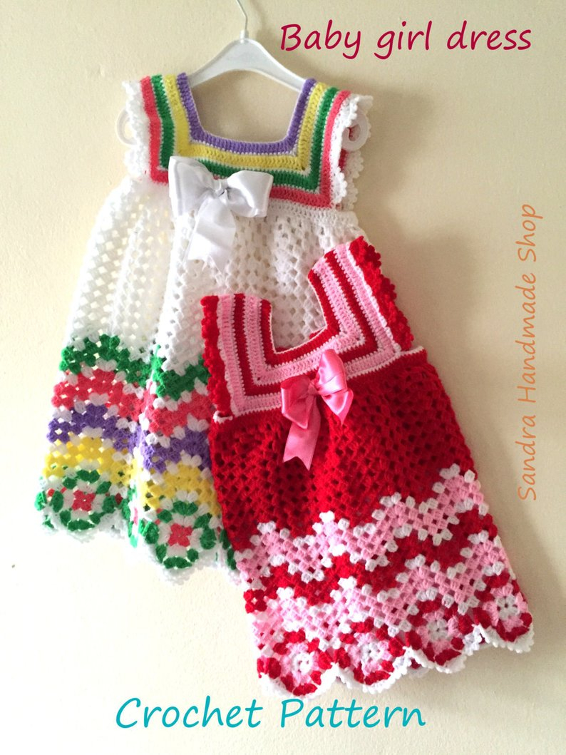 Baby Girl Crochet Patterns Crochet Ba Dress Pattern Gift For Ba Girl Bashower Etsy