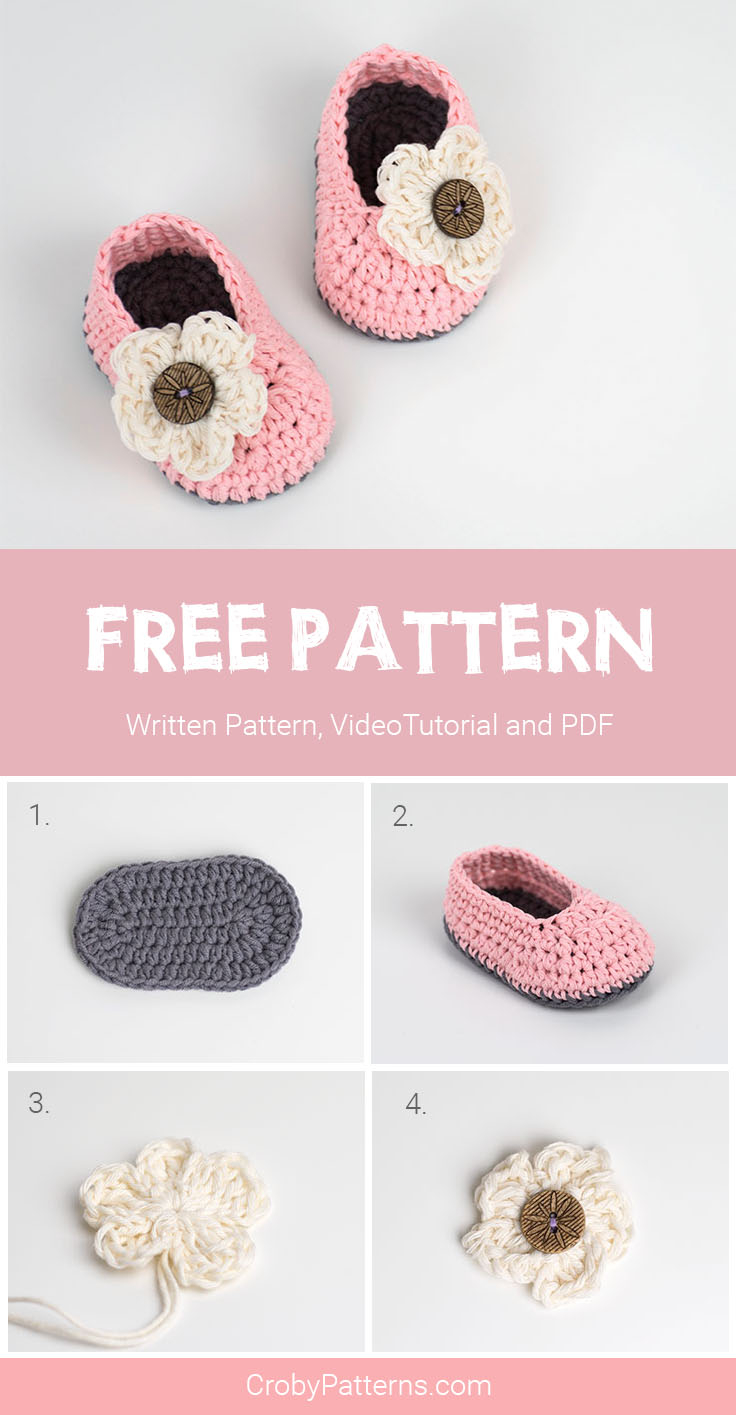 Baby Girl Crochet Patterns Free Pattern Crochet Ba Booties With Flower Cro Patterns