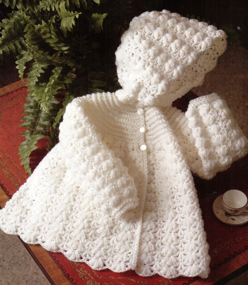 Baby Girl Crochet Patterns P685 Vintage Ba Girl Crochet Pattern 4 Ply Hooded Jacket 16 20 0