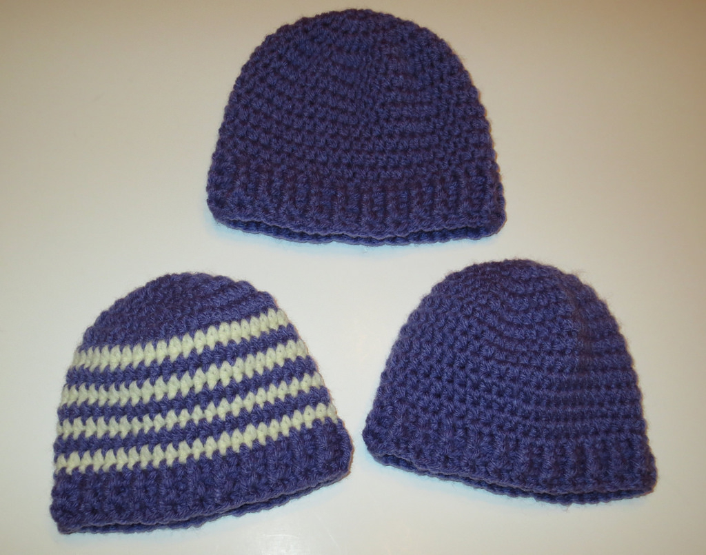 Baby Hat Crochet Pattern Ba Ribbed Band Hats My Recycled Bags