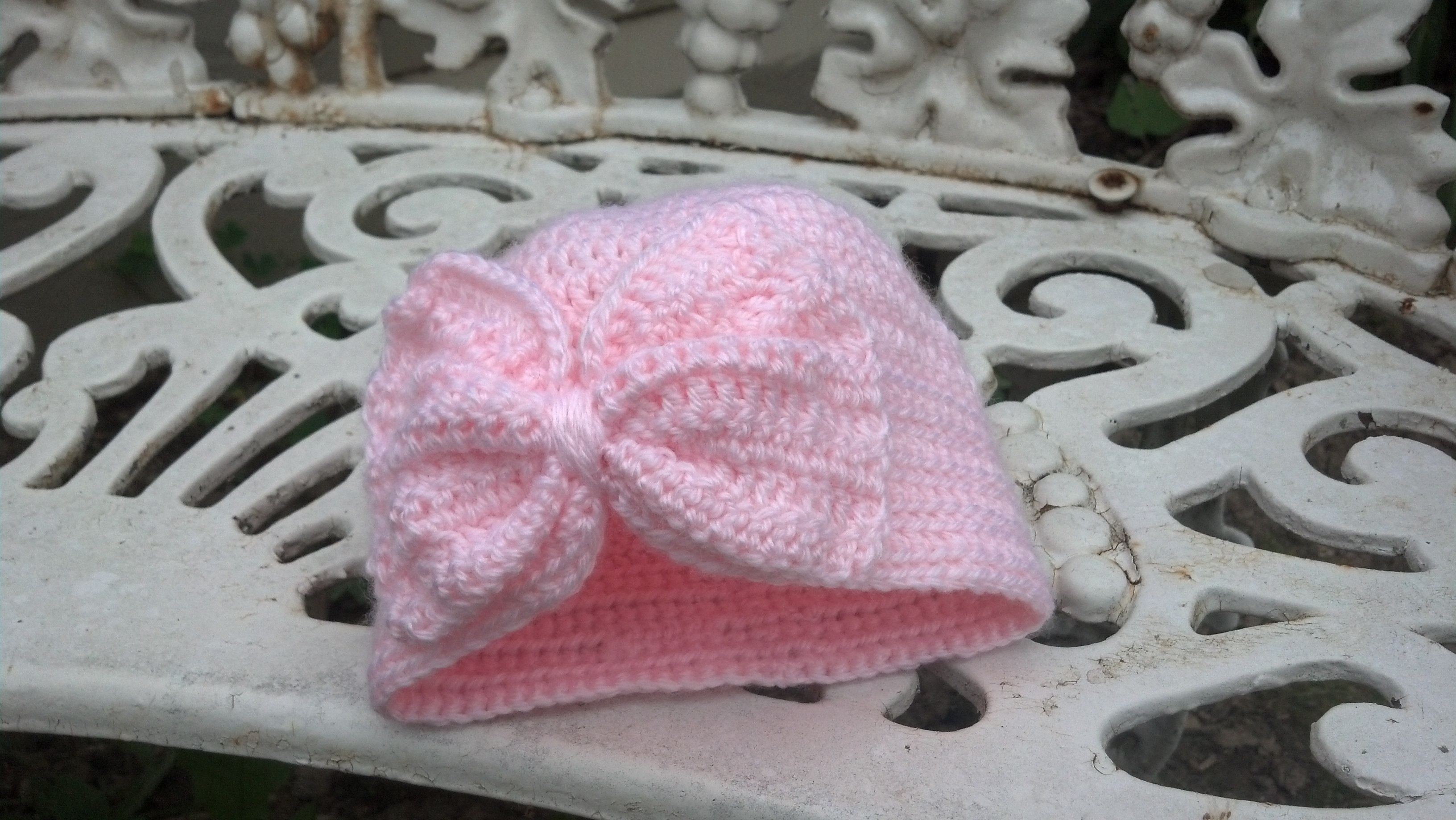 Baby Hats Crochet Patterns Ba Turban Hat With A Bow Mad Hooker Crochet