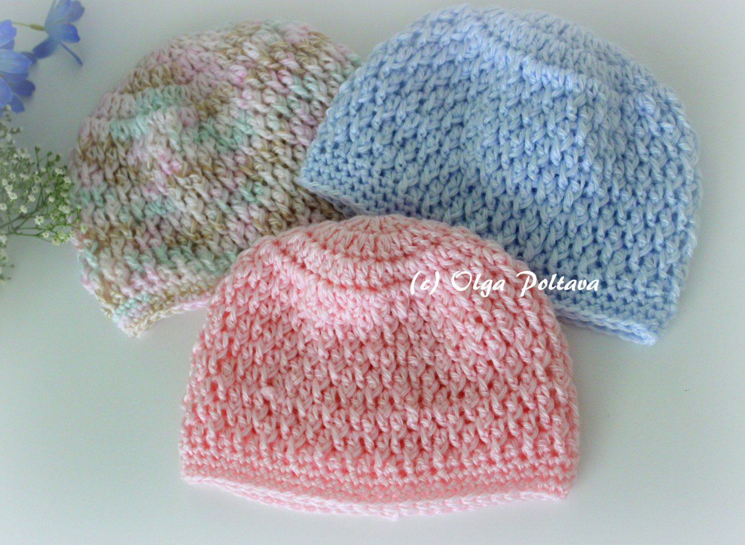 Baby Hats Crochet Patterns Newborn Ba Beanie Hat Crochet Pattern Size 0 3 Months Boys Etsy