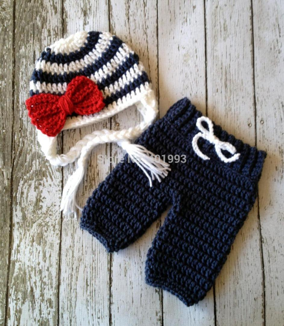 Baby Pants Crochet Pattern 2019 Sailor Style Ba Hat And Pants Handmade Crochet Photography