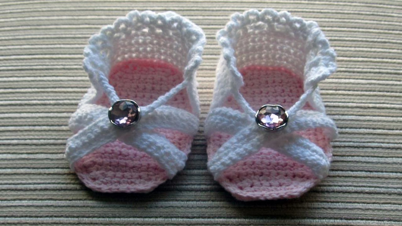 Baby Sandals Crochet Pattern Crochet Ba Sandals For Girls Youtube