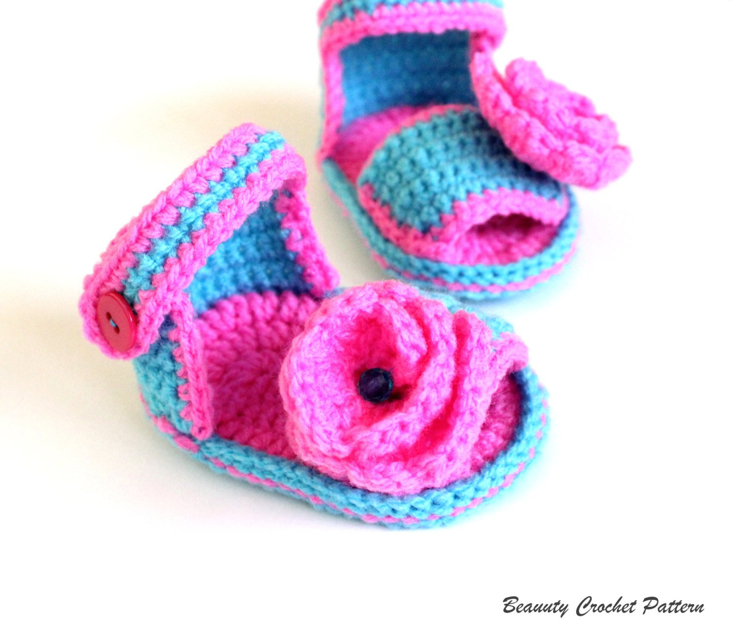 Baby Sandals Crochet Pattern Crochet Pattern Ba Girl Sandals Ba Sandals Crochet Etsy