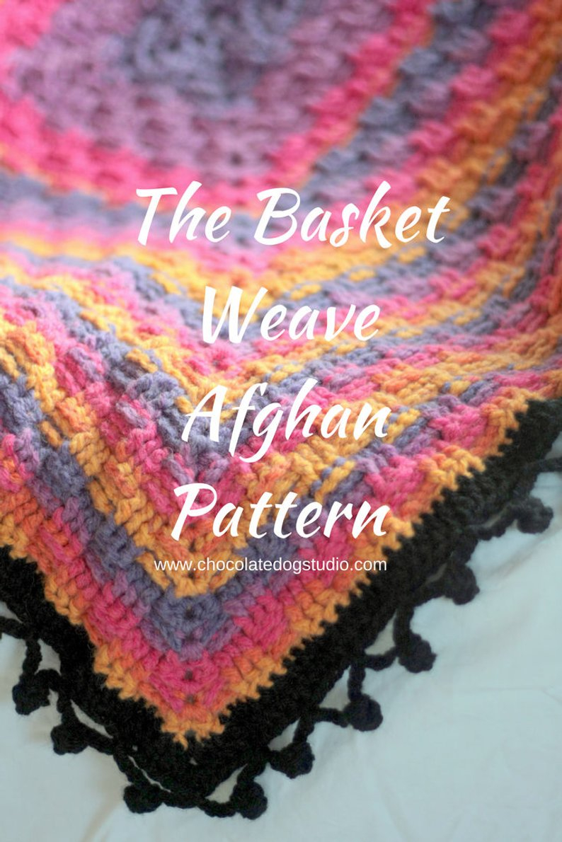 Basket Weave Crochet Pattern Afghan Basketweave Crochet Blanket Pattern An Easy Basket Weave Etsy