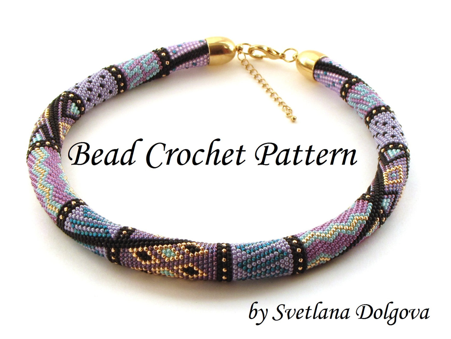 Bead Crochet Patterns Pattern For Bead Crochet Necklace Amira Etsy
