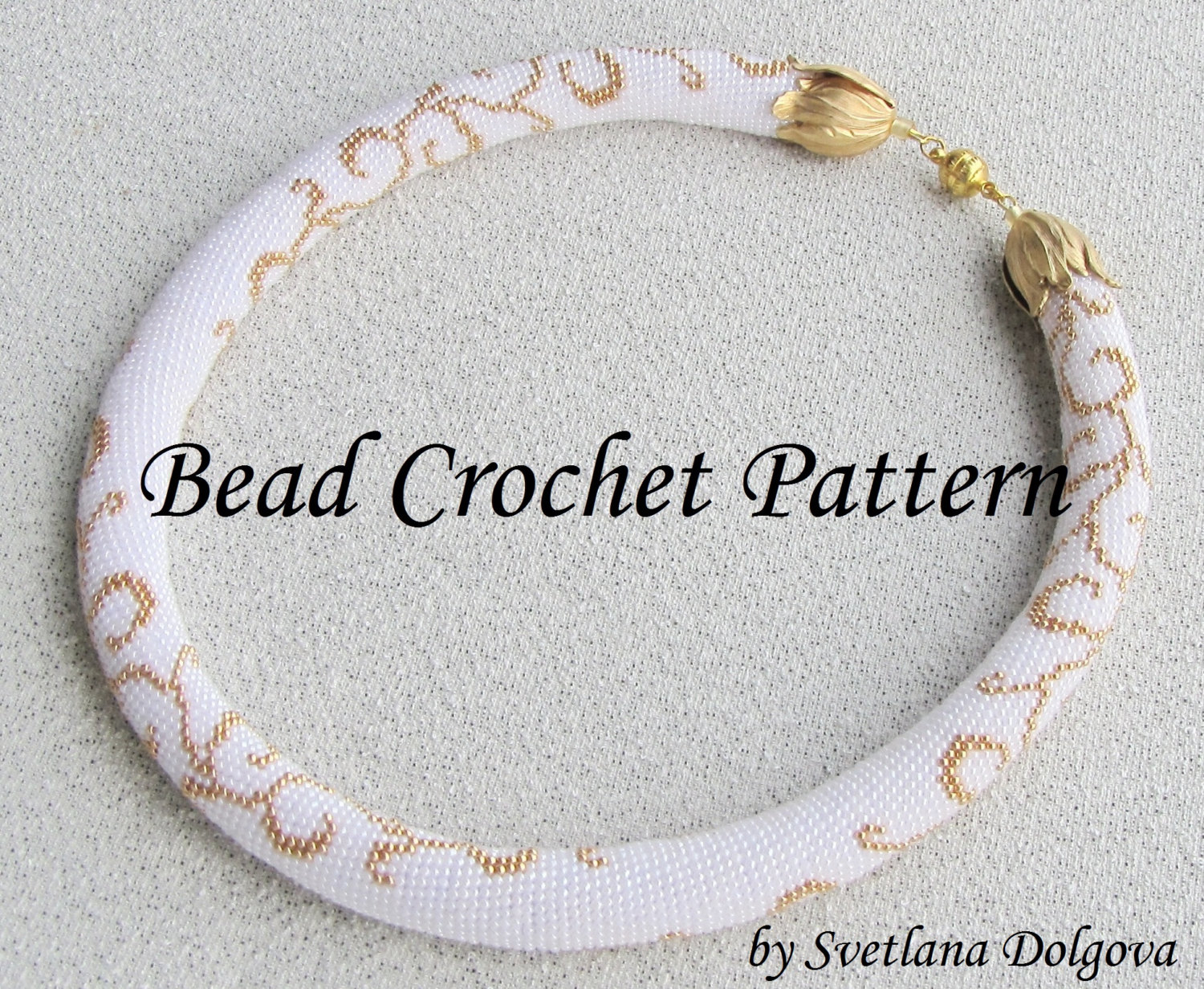 Bead Crochet Patterns Pattern For Bead Crochet Necklace Gold Etsy