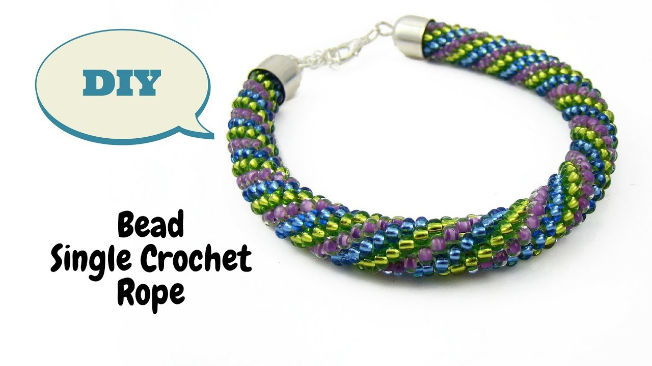 Bead Crochet Rope Patterns Bead Single Crochet Tutorial Bead Crochet Tutorial How To Make
