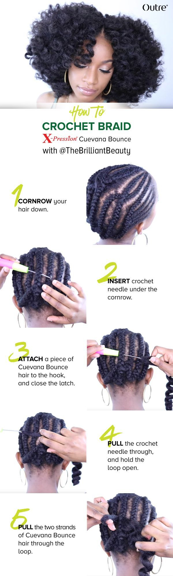 Best Cornrow Pattern For Crochet Braids Learn How To Crochet Braid With Thebrilliantbeauty Outre