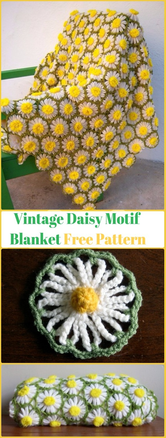 Bob Wilson Crochet Patterns Crochet Daisy Flower Blanket Free Patterns Instructions