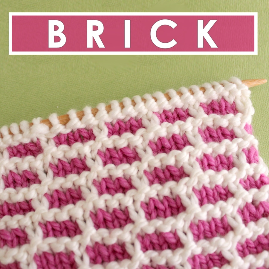 Brick Stitch Crochet Pattern How To Knit The Brick Stitch Pattern With Video Tutorial Studio Knit