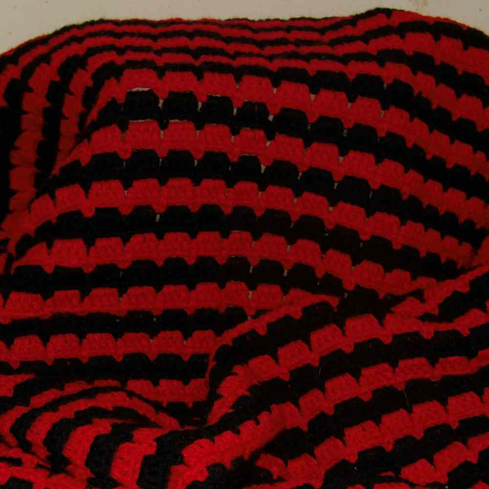Brick Stitch Crochet Pattern Red And Black Brick Stitch Blanket Shophandmade