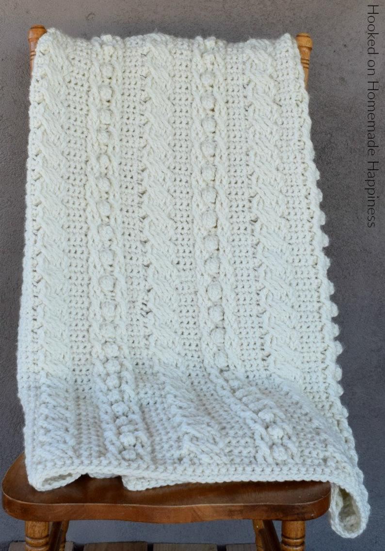 Bulky Crochet Blanket Pattern Crochet Blanket Pattern Chunky Crochet Blanket Pattern Etsy
